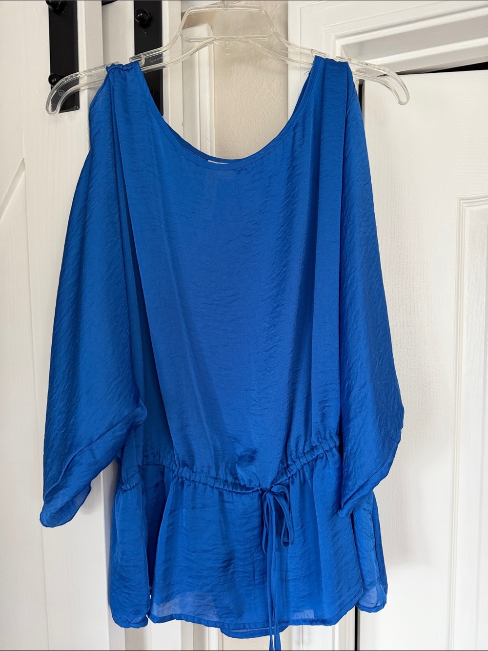 Blue Sheer Draped Home Accent - Lightweight Decorative Throw